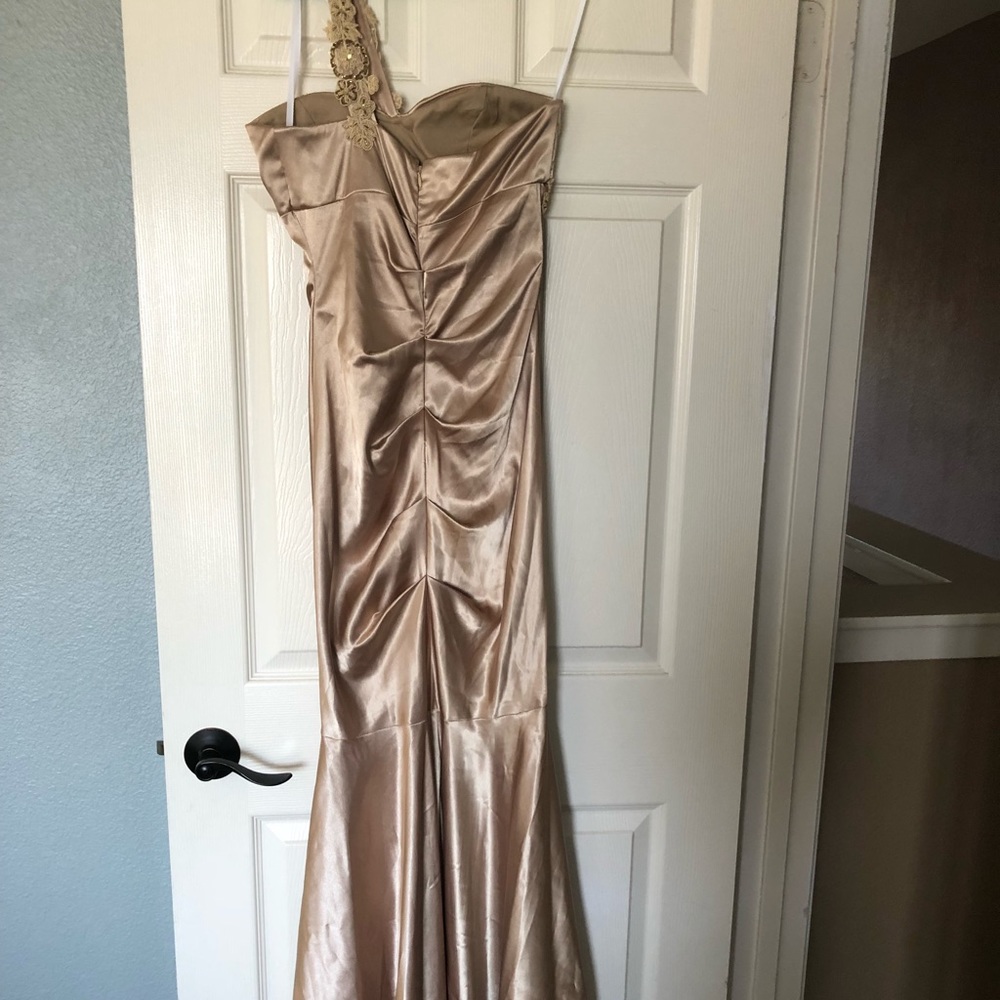 Formal Long Gold Dress - Picture 2 of 5